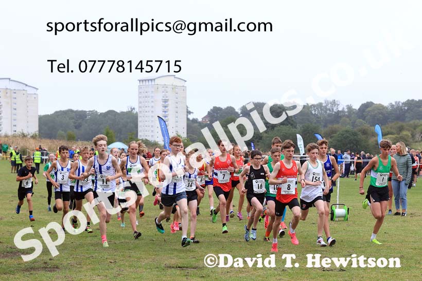 Boys and Girls Under-15s, 2024 Sunderland XC Relays.  Photo: David T. Hewitson/Sports for All Pics
